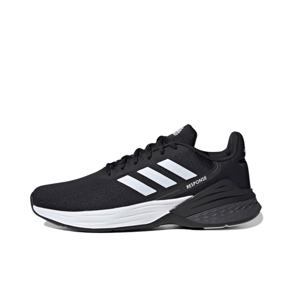 推荐商品：adidas Response SR 跑鞋 网面透气耐磨运动休闲织物 黑色/白色