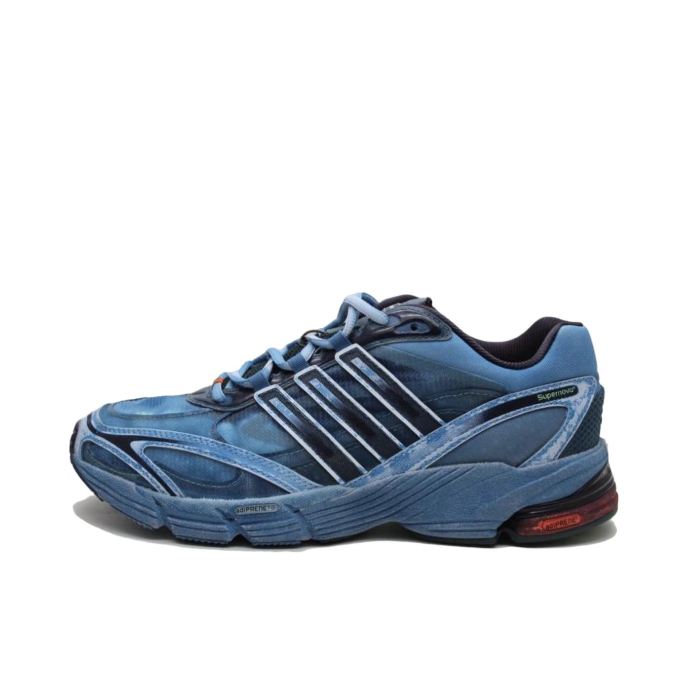 推荐商品：adidas Supernova Cushion 7 跑鞋 防滑耐磨轻便透气减震复古潮流合成革织物 Neptune 蓝色/黑色