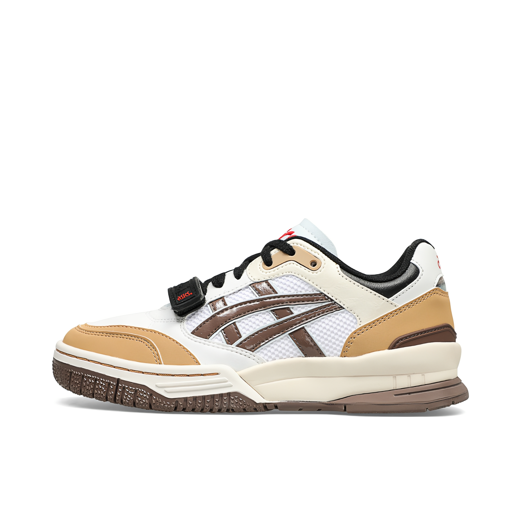 推荐商品：Asics/亚瑟士 Gel-SpotLyte 防滑耐磨 经典复古 休闲潮流 运动 合成革 板鞋 白色/棕色