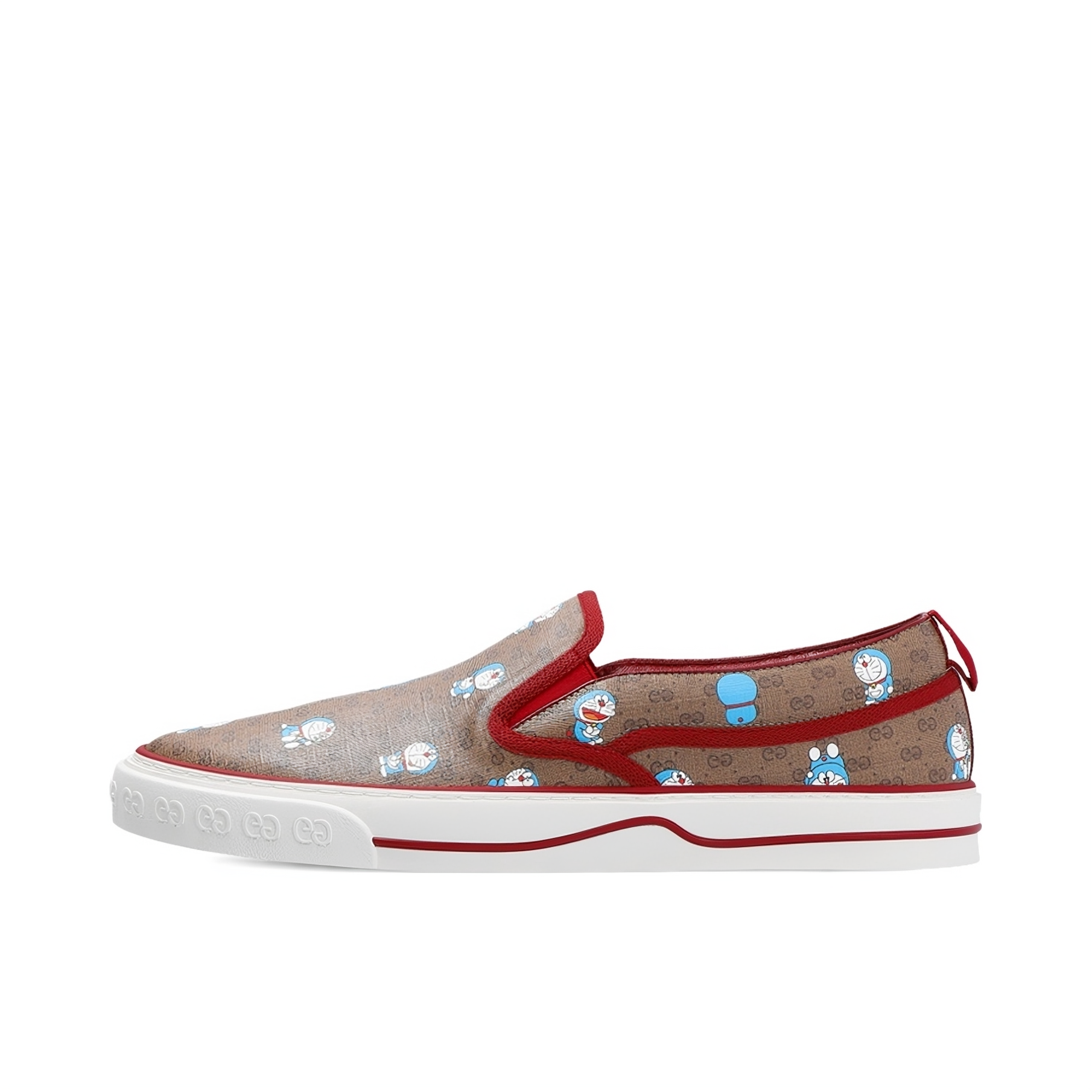 推荐商品：Gucci Tennis 1977 板鞋 时尚潮流防滑耐磨休闲轻便舒适百搭网眼透气圆头运动做旧厚底 哆啦A梦联名/棕色/印花