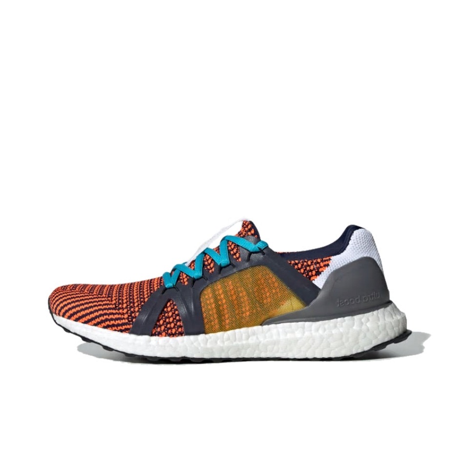 推荐商品：adidas Ultra Boost Parley 跑鞋 缓震舒适防滑透气轻便耐磨织物 橙黑蓝