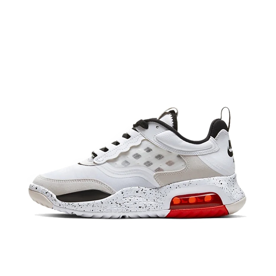 推荐商品：Jordan Air Max 200 跑鞋 缓震实战时尚潮流运动耐磨透气休闲 White Challenge Red Black 白黑红