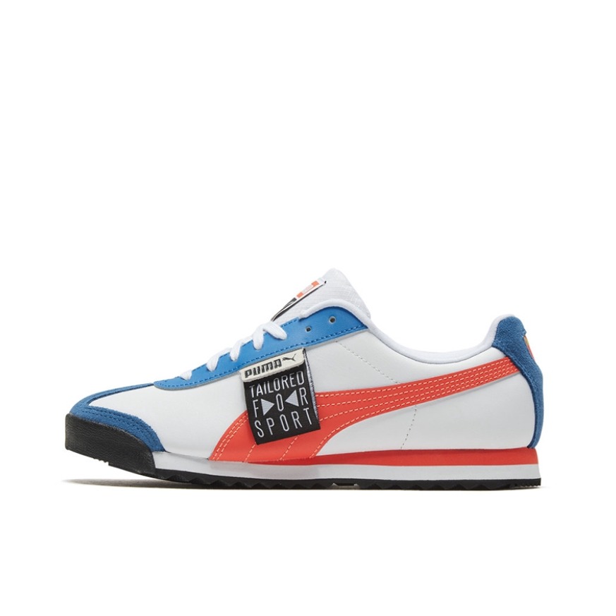 推荐商品：Puma/彪马 Roma Basic 防滑耐磨 轻便运动 复古 经典百搭 革面 德训 训练鞋 白色/蓝色/橘红