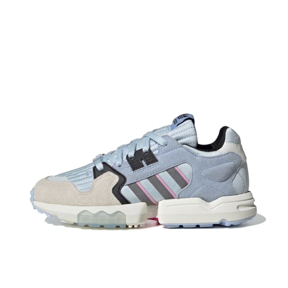 推荐商品：adidas Originals ZX Torsion 厚底透气 减震 防滑 耐磨 运动 休闲 跑鞋 青蓝粉