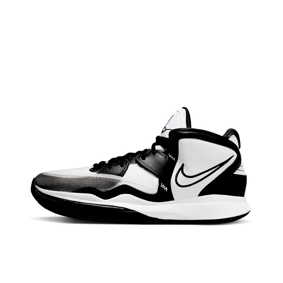 推荐商品：Nike Kyrie 8 infinity 欧文8 防滑耐磨 减震透气 包裹性 实战 织物 合成革 舒适百搭 篮球鞋 TB版/白色/黑色