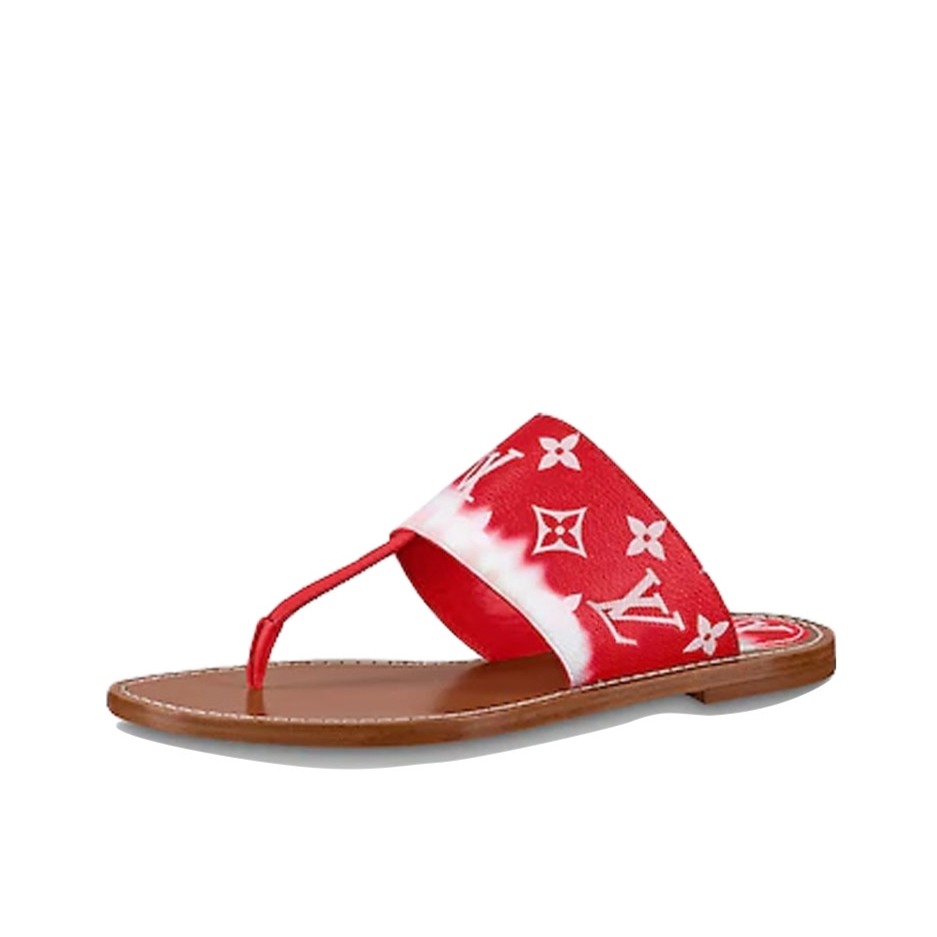 推荐商品：Louis Vuitton 路易威登 palma 套脚 平底 拖鞋 1A7TRA 红色