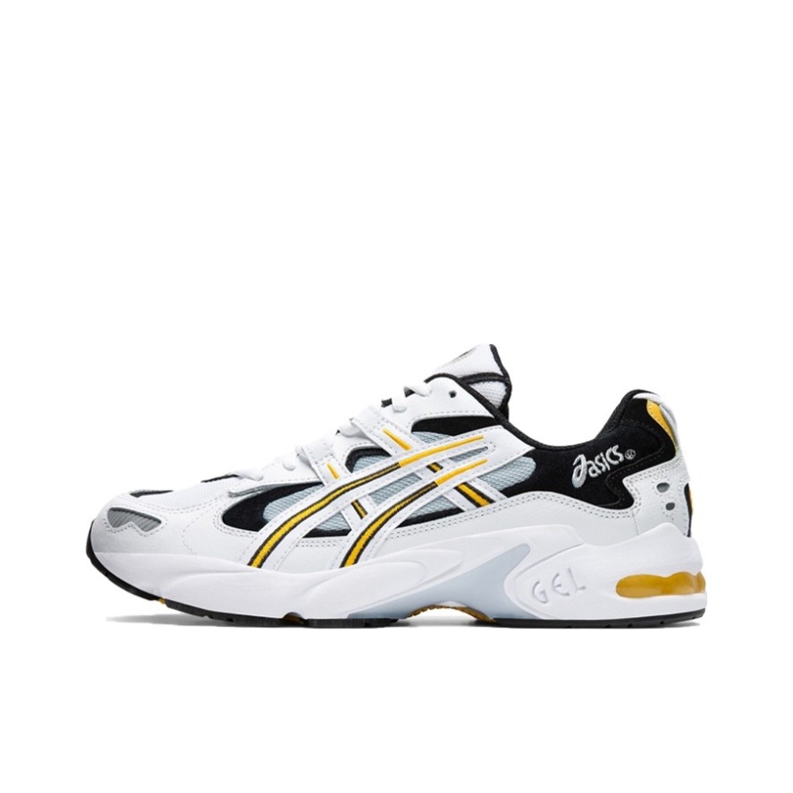 推荐商品：Asics/亚瑟士 Gel-Kayano 5 防滑耐磨 舒适透气 缓震支撑 马拉松 合成革 复古百搭 织物 跑鞋 KITH联名/白色/黑色/黄色