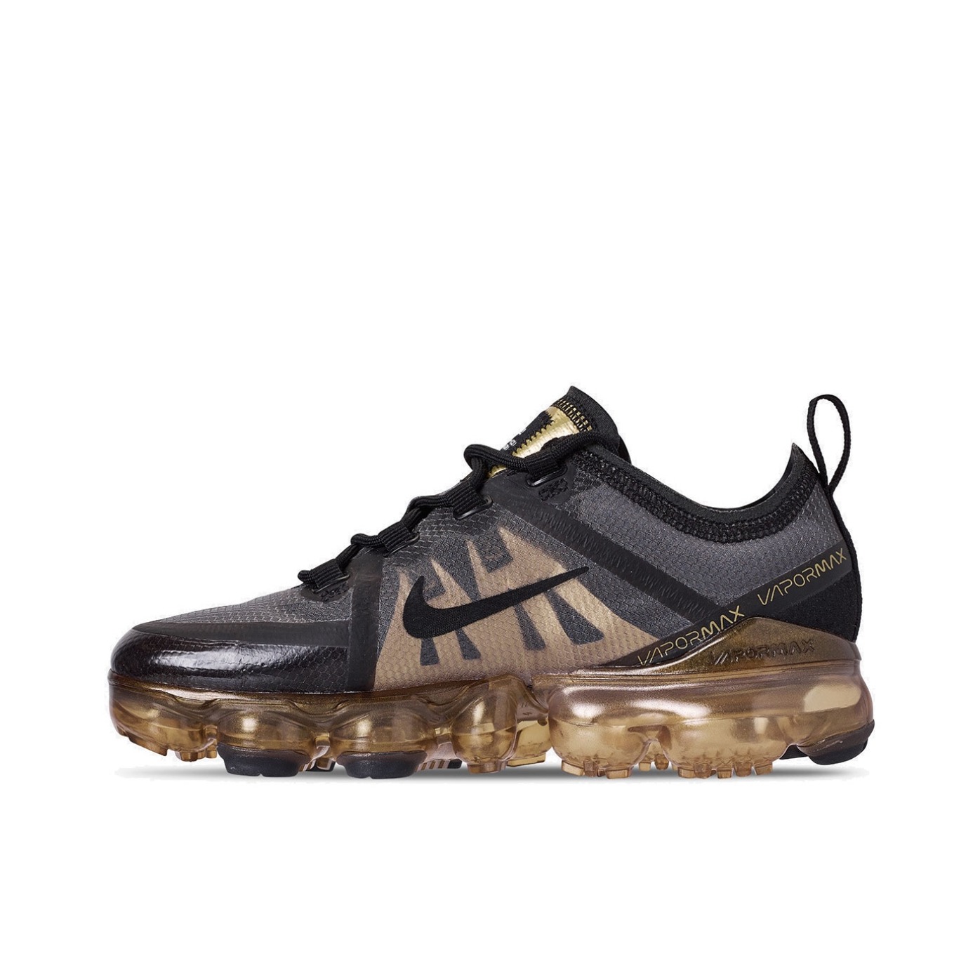 推荐商品：Nike Air VaporMax 2019 跑鞋 全掌气垫减震回弹防滑耐磨织物网布支撑运动 Black 黑金