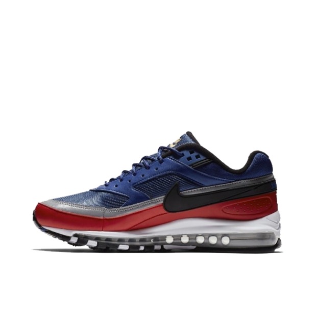 推荐商品：Nike Air Max 97/BW 跑鞋 全掌减震轻便防滑复古 Blue Red 蓝红