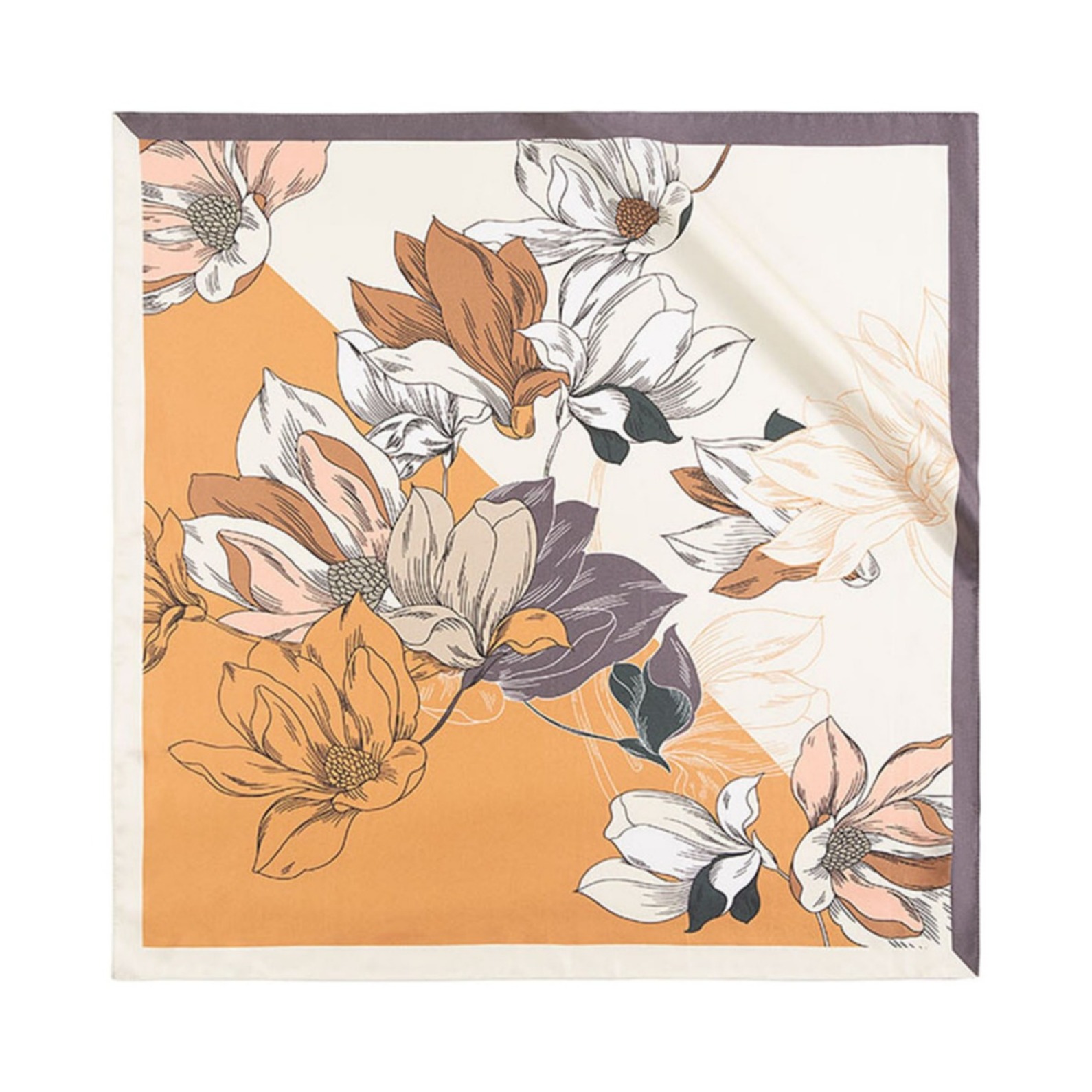 推荐商品：Wensli/万事利 外搭玉兰赋桑蚕丝双面印花丝巾 CWMG01025535