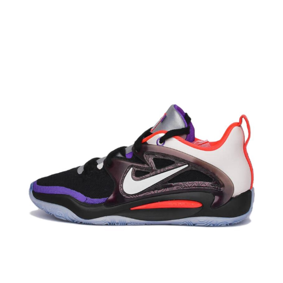 推荐商品：Nike KD 15 杜兰特 Strobel 缓震透气 防滑耐磨 圆头 包裹性 支撑 篮球鞋 黑色/紫色