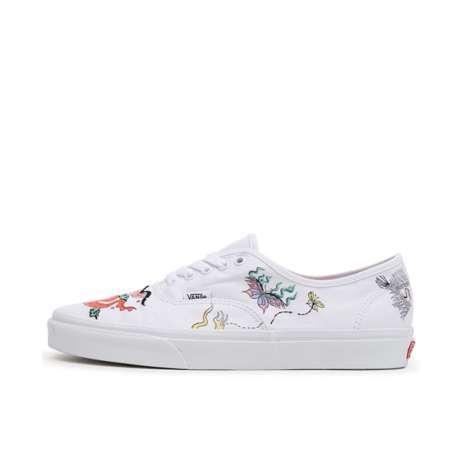 推荐商品：Vans/范斯 Authentic 潮流休闲 轻便舒适 防滑耐磨 百搭运动 复古 板鞋 白色/中国风印花