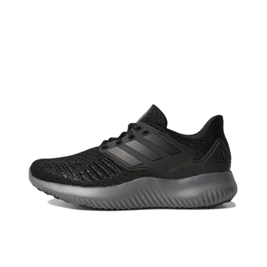 推荐商品：adidas Alpha Bounce RC 2 跑鞋 轻便透气网面缓震耐磨防滑运动织物休闲 Core Black/Trace Grey  黑