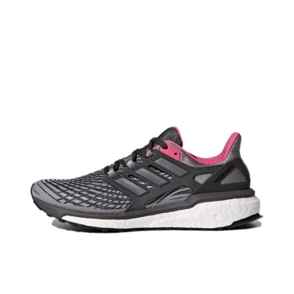 推荐商品：adidas Energy Boost 4 跑鞋 防滑耐磨网布透气减震织物 Grey/Utility Black/Grey 灰粉色