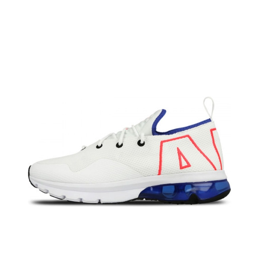 推荐商品：Nike Air Max Flair 50 气垫 防滑耐磨 透气回弹 减震轻便 舒适百搭 跑鞋 White Pink Blue 白蓝红