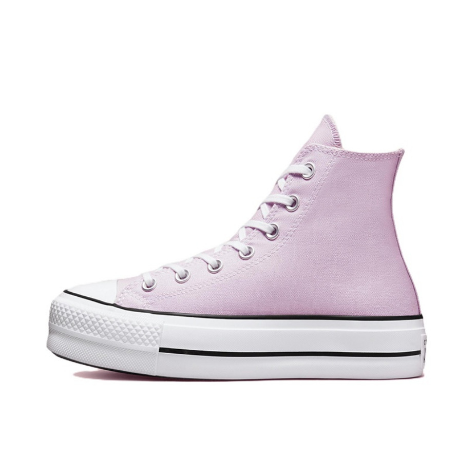 推荐商品：Converse/匡威 Chuck Taylor All Star Lift 帆布鞋 简约复古经典防滑耐磨舒适厚底圆头甜酷贴合松糕底流光风 香芋紫