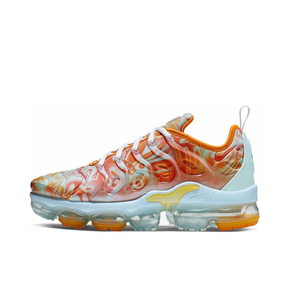 推荐商品：Nike Air VaporMax Plus 跑鞋 全掌气垫减震回弹防滑耐磨舒适透气运动织物 Orange Dip Dye 炫彩橙