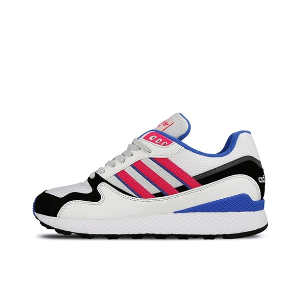 推荐商品：adidas Originals Ultra Tech 减震轻便 舒适防滑 网布 复古 跑鞋 Tech Shock Pink 黑粉蓝