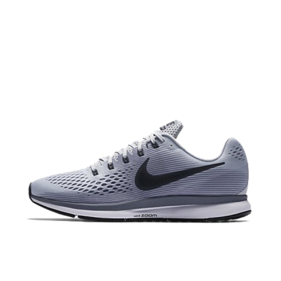 推荐商品：Nike Air Zoom Pegasus 34 跑鞋 时尚百搭网面透气舒适轻便耐磨回弹运动织物低帮马拉松 Pure Platinum 灰黑