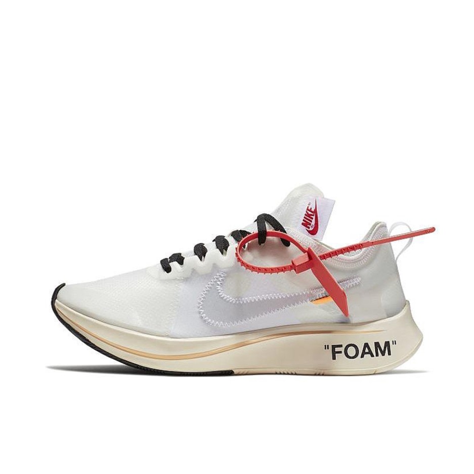 推荐商品：Nike Air Zoom VaporFly 4% 跑鞋 防滑缓震轻盈马拉松泡棉碳板编织 The ten off-white联名/白