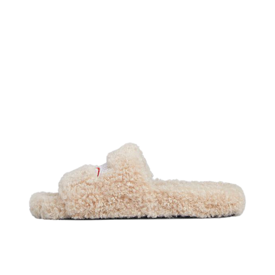 推荐商品：Balenciaga Furry 优雅气质 时尚潮流 休闲舒适 百搭 一字 平底 拖鞋 浅黄色/红色