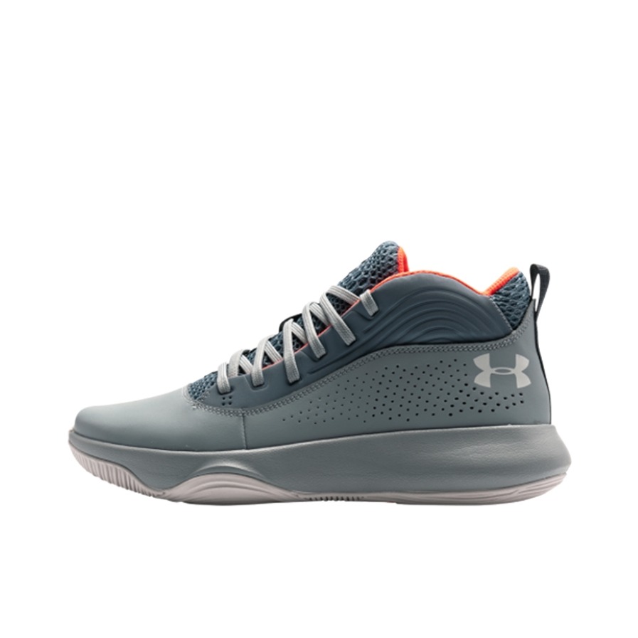 推荐商品：Under Armour/安德玛 Lockdown 4 运动 耐磨 实战 缓冲 篮球鞋 灰橙