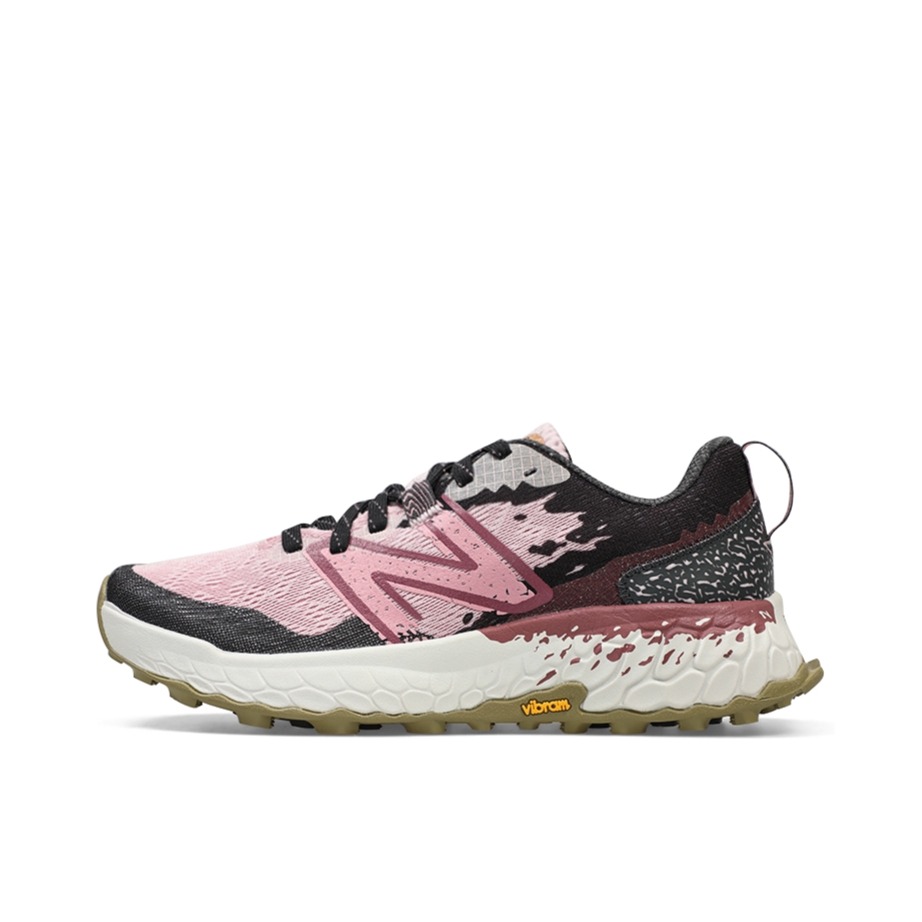 推荐商品：New Balance Fresh Foam X Hierro v7 跑鞋 防滑耐磨减震网布透气织物防水马拉松 女款/粉色/黑色