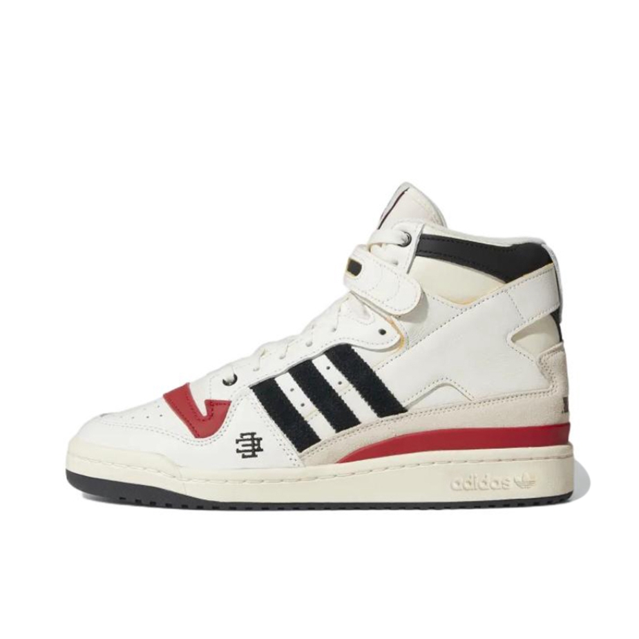 推荐商品：adidas Originals Forum 板鞋 轻便复古防滑时尚魔术贴篮球风薄底包裹性 Eric Emanuel联名/白色/黑色/红色 