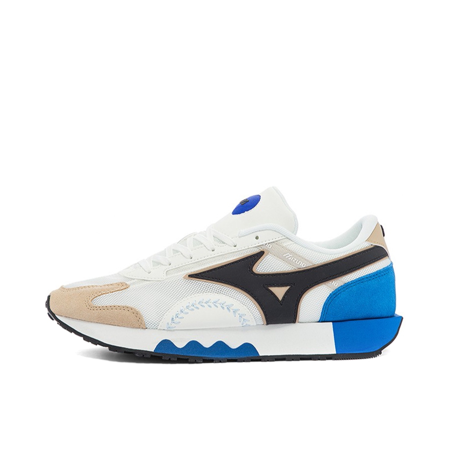 推荐商品：Mizuno/美津浓 LG 70s 短跑 透气轻便 减震 织物 跑鞋 白色/宝蓝色/沙茶色