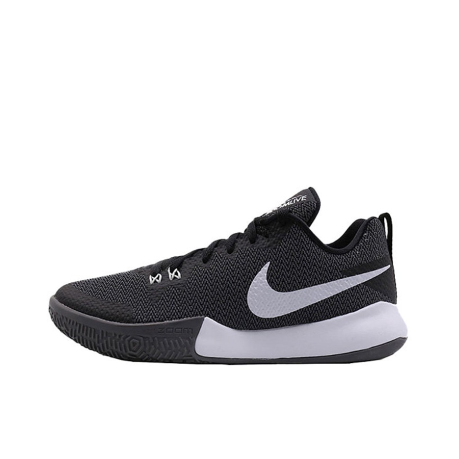 推荐商品：Nike Zoom Air Live 2 减震 耐磨 实战支撑 圆头 篮球鞋 Black White 黑白