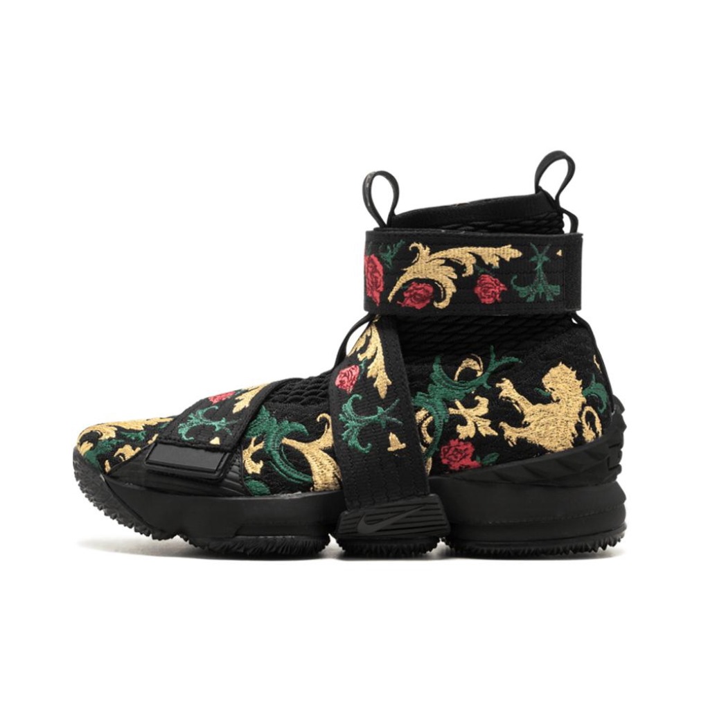 推荐商品：Nike Zoom LeBron 15 防滑耐磨 舒适透气 圆头 织物 实战 运动 篮球鞋 Lifestyle KITH King's Crown KITH联名/花卉皇冠