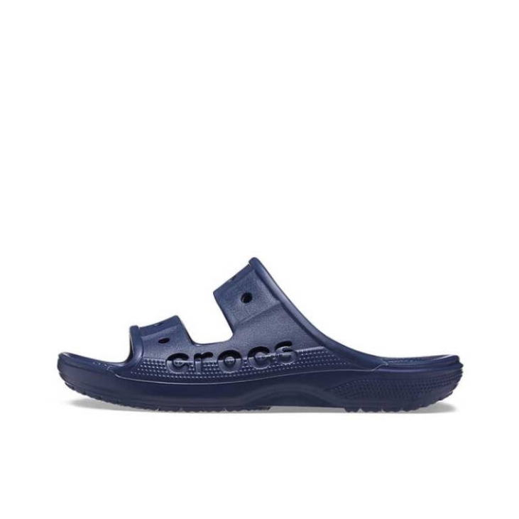 推荐商品：Crocs/卡骆驰 Baya 贝雅 简约时尚 潮流软底 耐磨 一字 露趾 套穿 不累脚 轻便 橡胶底 防磨 沙滩鞋 洞洞鞋 拖鞋 深蓝色
