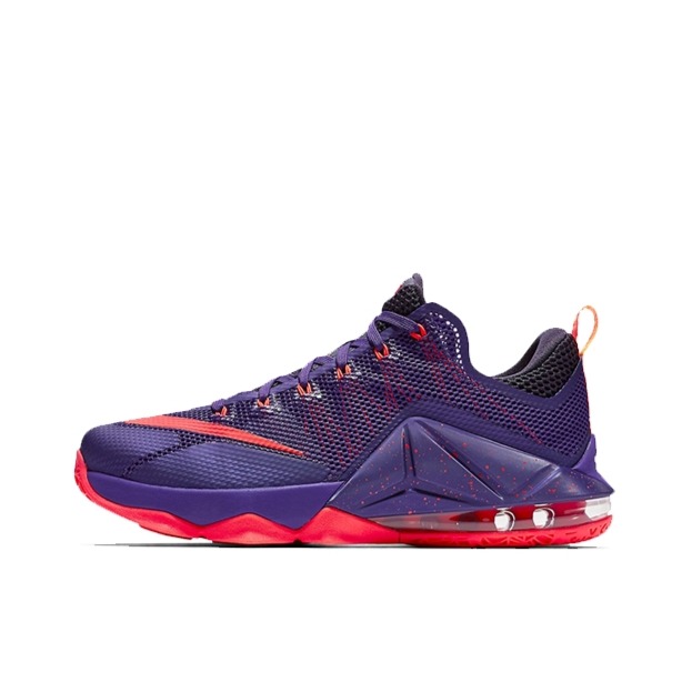 推荐商品：Nike Zoom LeBron 12 詹姆斯 防滑耐磨 缓震支撑 实战 织物 圆头 舒适百搭 中帮 篮球鞋 Low Court Purple 红紫Low