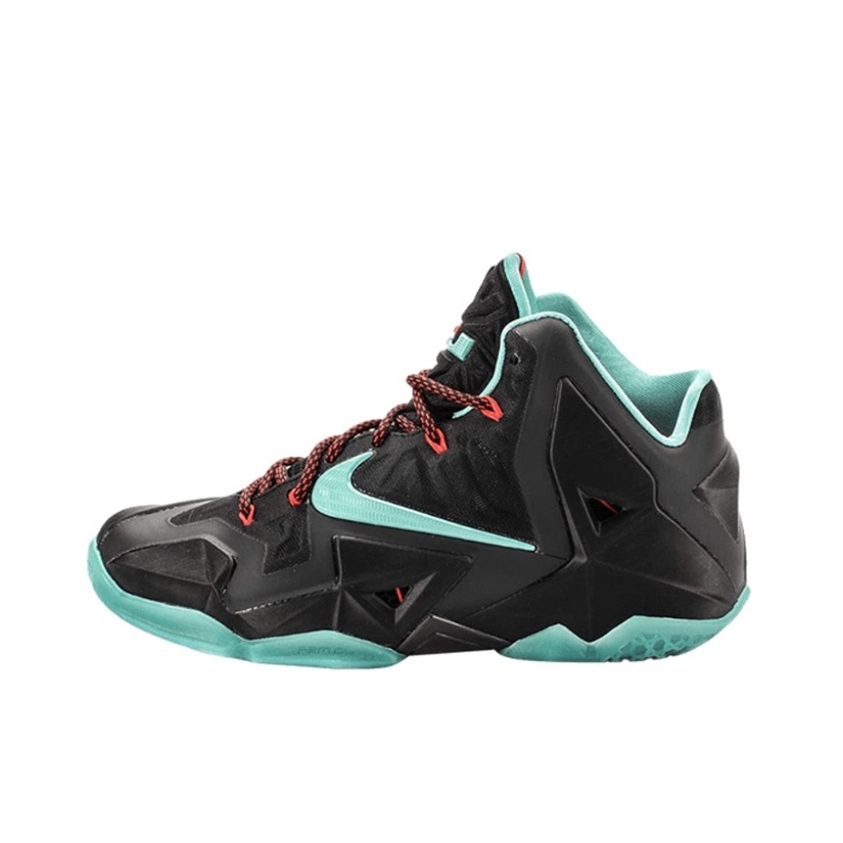 推荐商品：Nike Zoom LeBron 11 詹姆斯 防滑耐磨 缓震回弹 轻便透气 支撑 实战 篮球鞋 Diffused Jade 黑冰蓝