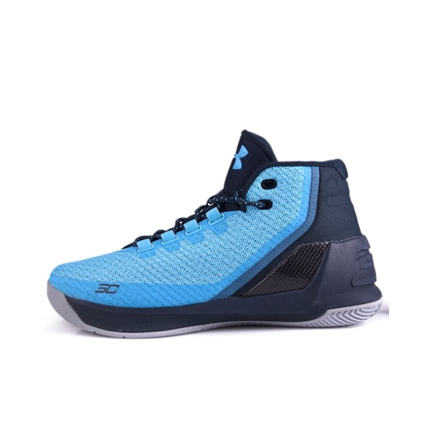 推荐商品：Under Armour/安德玛 Curry 3 实战 减震 防滑耐磨 篮球鞋 Black/DeepSkyBlue

 蓝黑