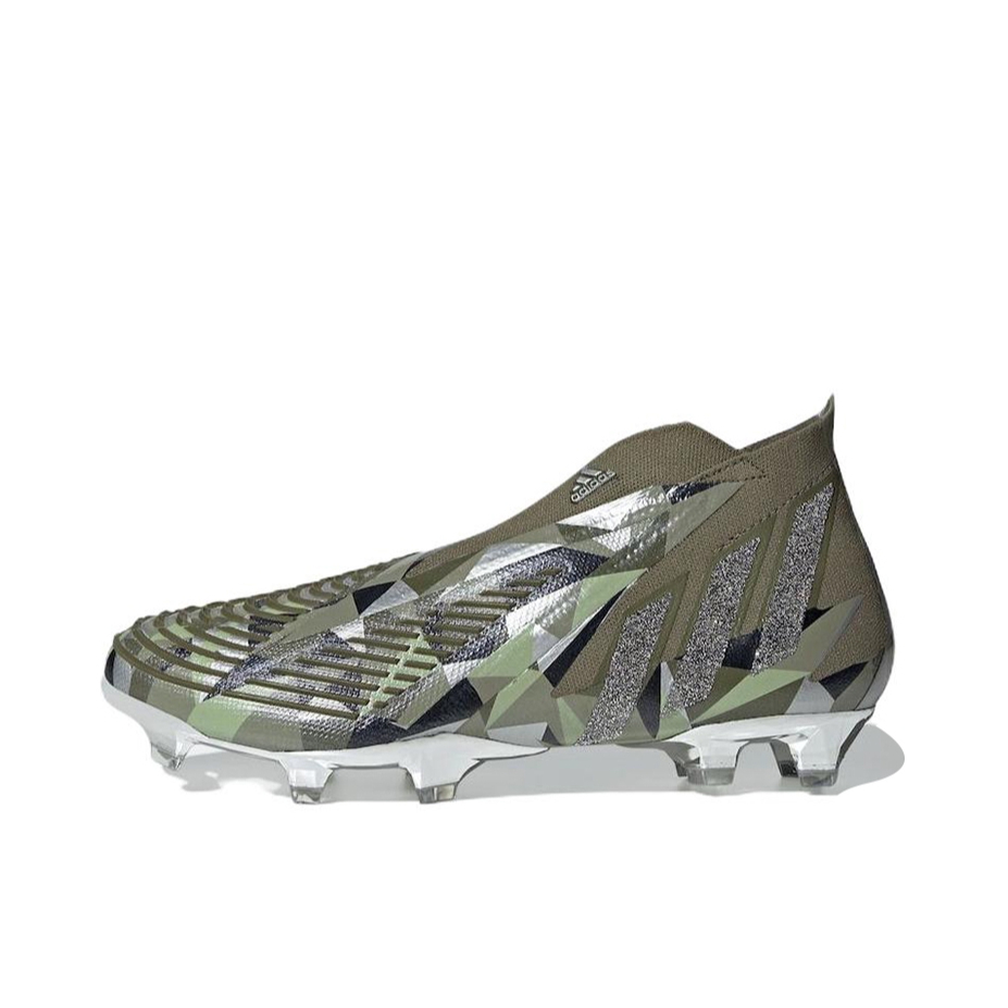 推荐商品：adidas Predator Edge Crystal.1 FG 顶级 长钉 硬天然草场 足球鞋 橄榄色/银色/灰色