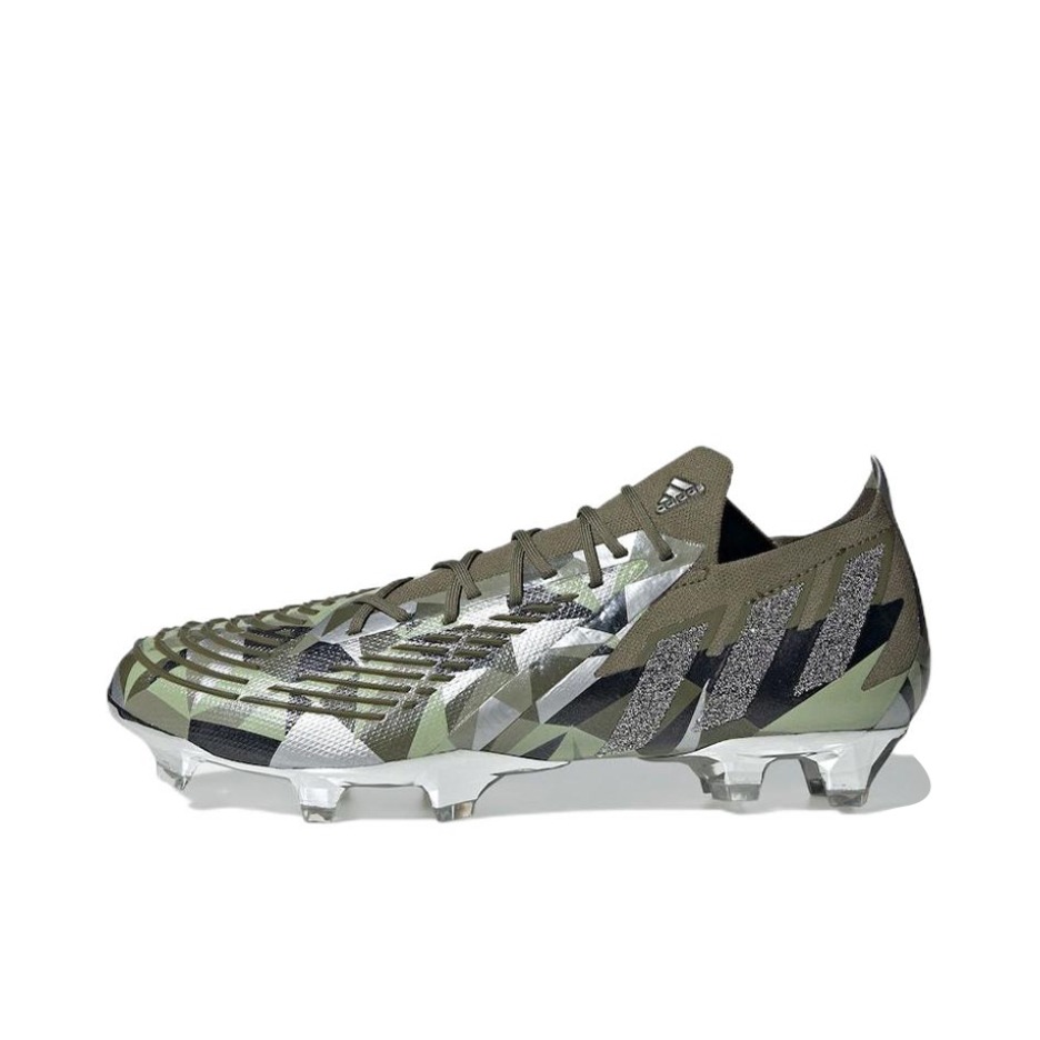 推荐商品：adidas Predator Edge Crystal.1 FG 顶级 长钉 硬天然草场 足球鞋 橄榄色/银色/魔法石灰