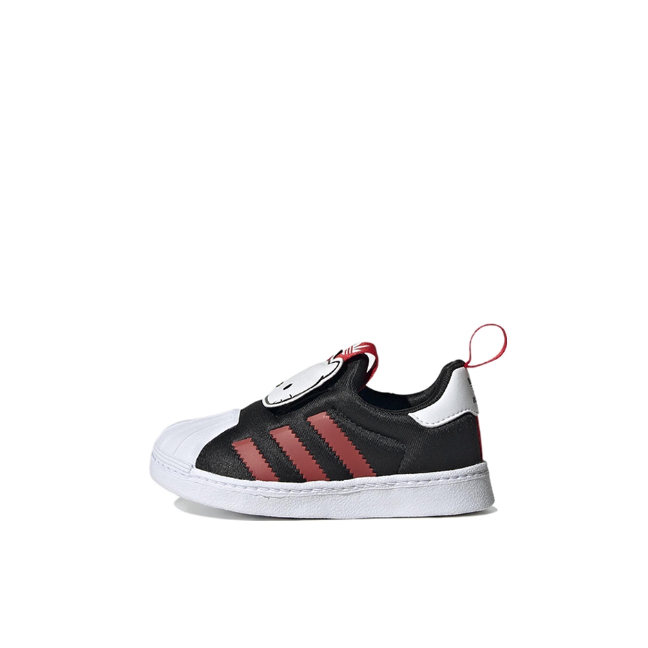 推荐商品：adidas Originals Superstar 360 一脚蹬 软底 贝壳头 板鞋儿童 Hello Kitty联名/婴童/黑色/红色/白色