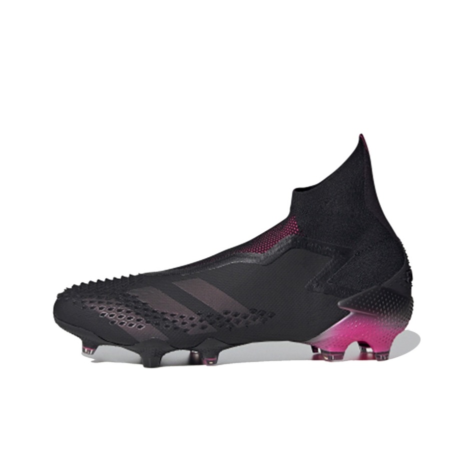推荐商品：adidas Predator Mutator 20+ FG 超顶级 胶质长钉 天然草地 套脚防滑平衡 足球鞋 黑粉