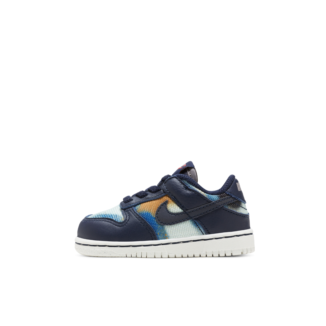 推荐商品：Nike Dunk 复古休闲 防滑耐磨 抓地 舒适透气 运动 板鞋儿童 婴童/深海军蓝/涂鸦