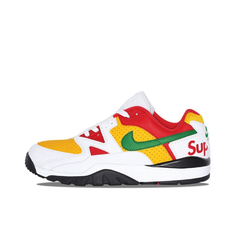 推荐商品：Nike Air Cross Trainer 3 轻便透气 防滑耐磨 复古时尚 训练鞋 Supreme联名/白色/红色/黄色