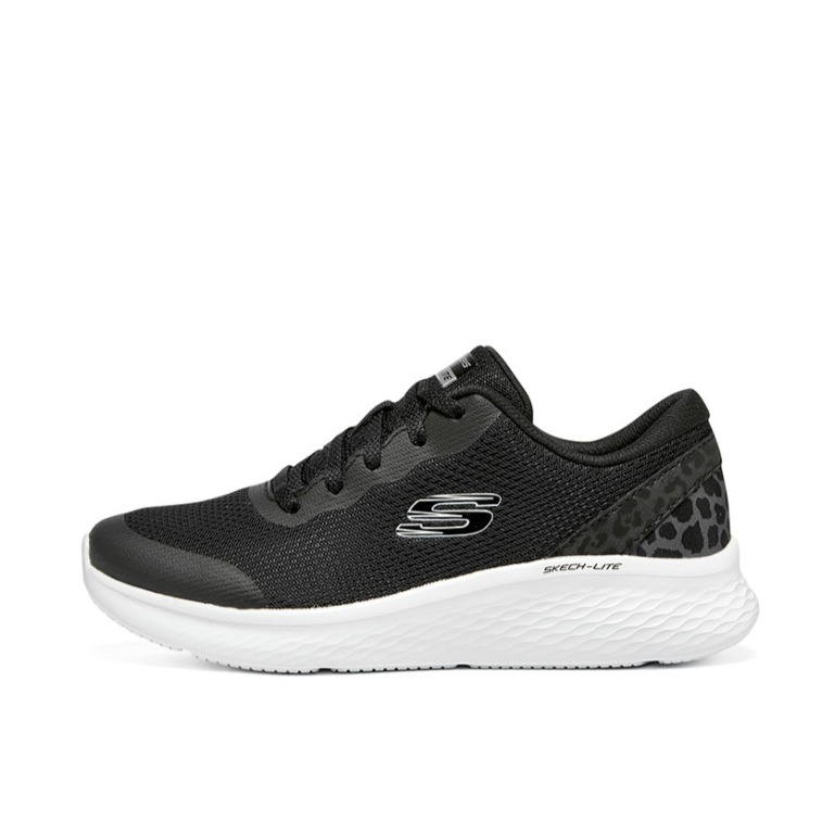 推荐商品：Skechers/斯凯奇 Skech-Lite Pro 缓震耐磨 回弹舒适 网面透气 复古拼接 轻质软底 防水 一脚蹬 运动休闲鞋 232591 黑色/豹纹