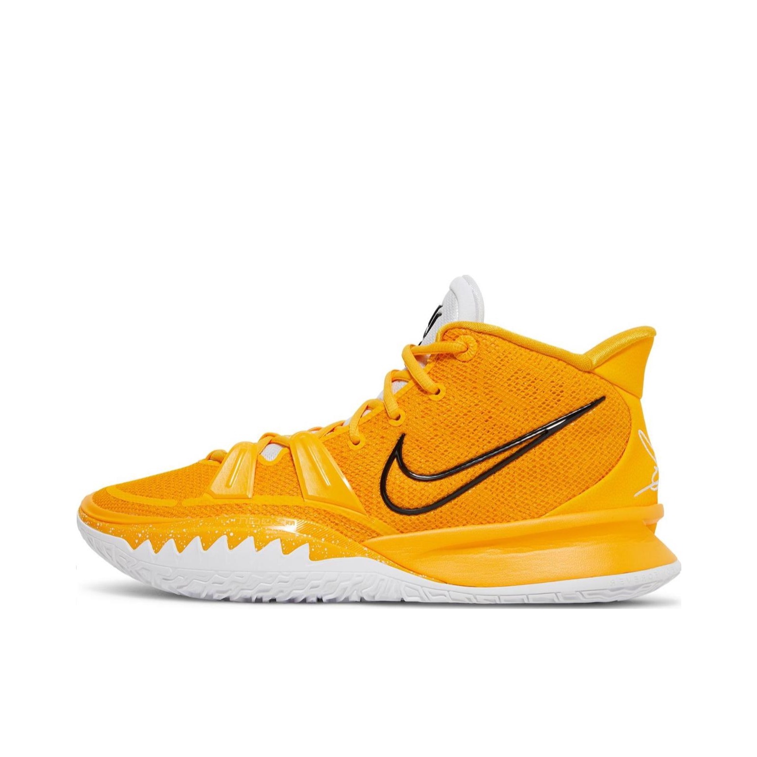 推荐商品：Nike Kyrie 7 欧文7 缓震 防滑耐磨 圆头 包裹性 实战 织物 支撑 防水 合成革 篮球鞋 黄色