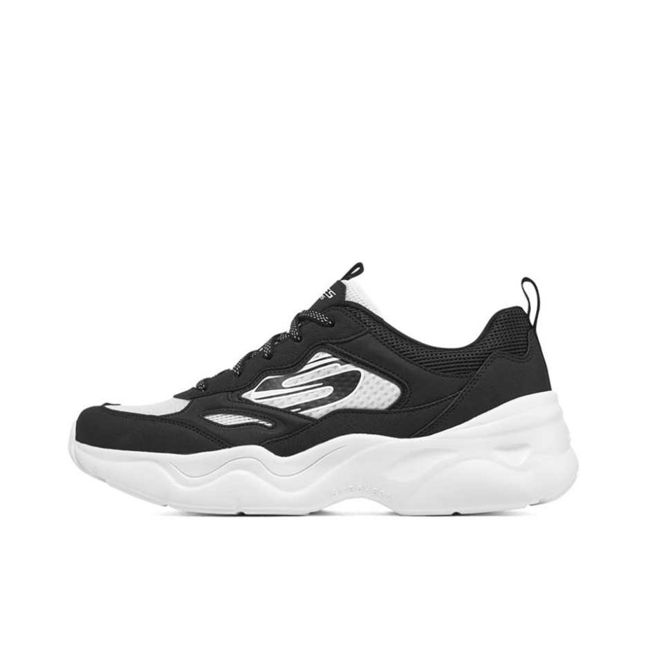 推荐商品：Skechers/斯凯奇 D'Lites Airy 3.0 防滑耐磨 舒适轻便 潮流复古 时尚厚底 网面透气 运动休闲鞋 男款/黑色/白色 