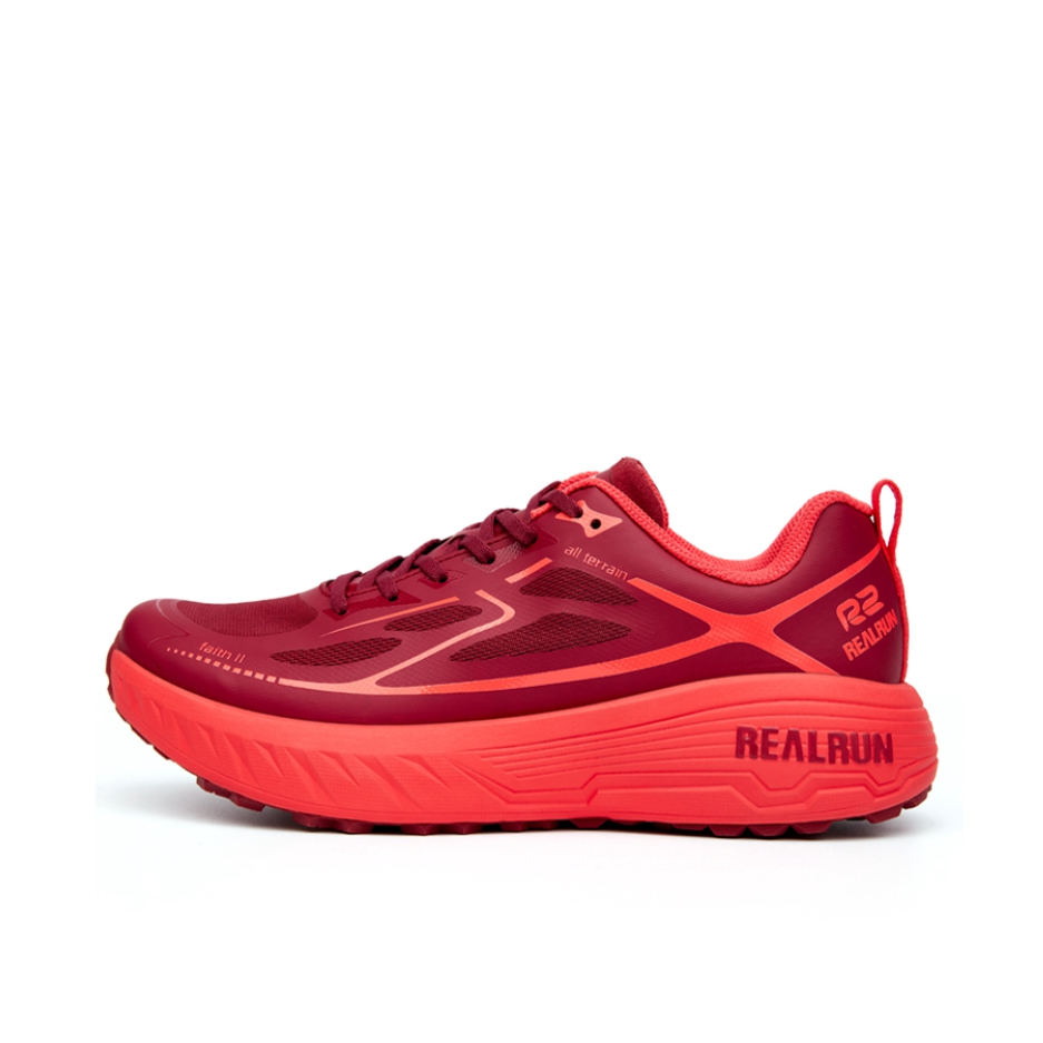 推荐商品：R2 REALRUN 信念 马拉松 缓震 越野 跑鞋 酒红/橙红