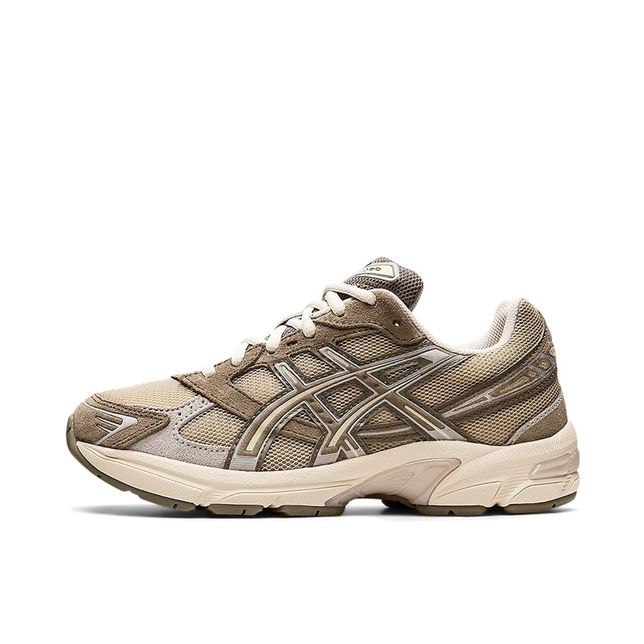 推荐商品：Asics/亚瑟士 Gel-1130 跑鞋 防滑耐磨缓震抓地织物网布透气复古马拉松短跑贴合圆头千禧风 棕色/白色