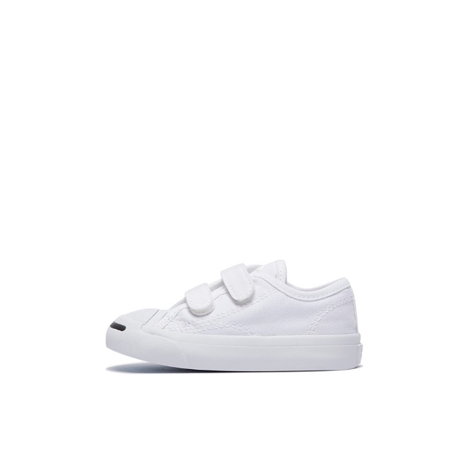 推荐商品：Converse/匡威 Jack Purcell 开口笑 防滑耐磨 休闲 儿童帆布鞋 婴童/白色/魔术贴