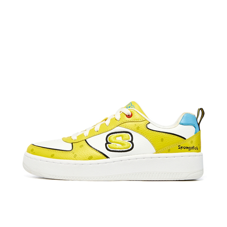 推荐商品：Skechers/斯凯奇 Sport Court 92 时尚简约 防滑耐磨 舒适百搭 轻便透气 潮流运动 板鞋 海绵宝宝联名/海绵宝宝