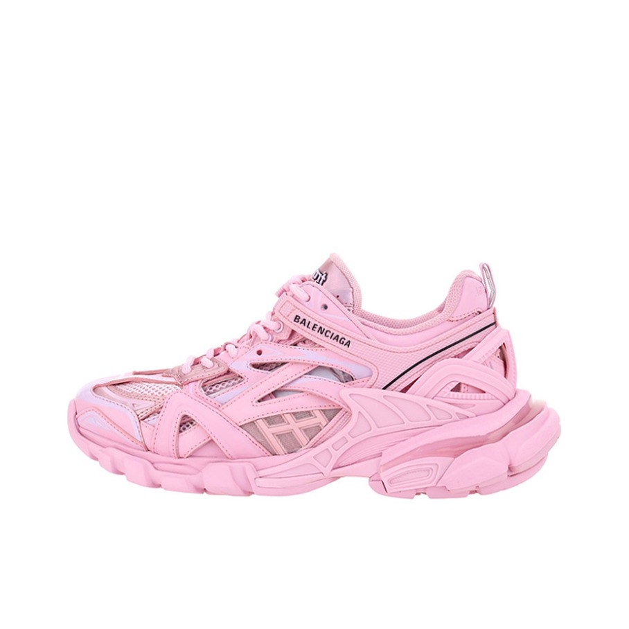 推荐商品：Balenciaga 巴黎世家 Track 2 时尚百搭 轻便 网布透气 防滑耐磨 厚底 织物 橡胶 圆头 休闲运动 老爹鞋 粉色