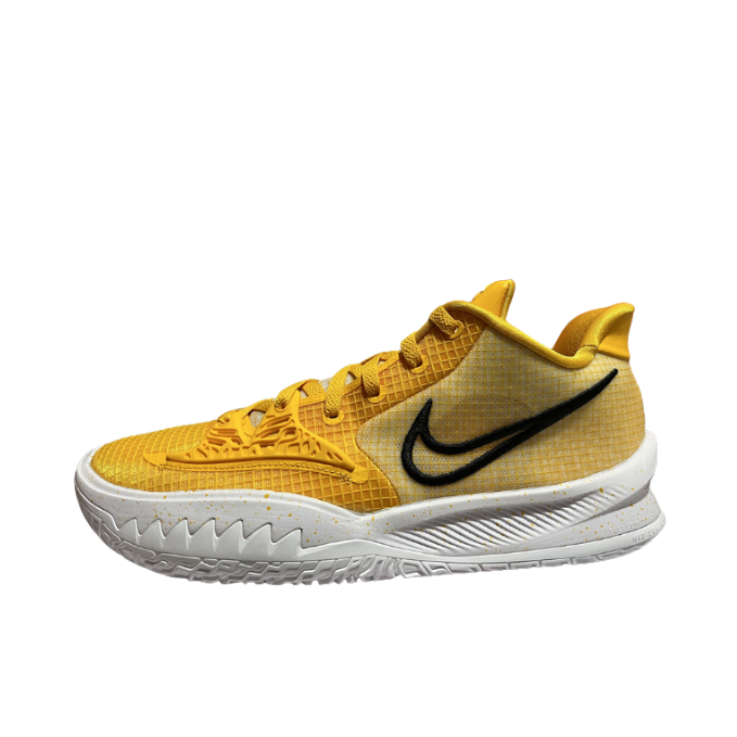 推荐商品：Nike Kyrie Low 4 欧文4代 舒适支撑 包裹性 减震防滑 实战 织物 篮球鞋 黄色/黑色/白色